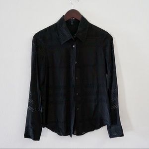 Sheer Checkered Burberry Blouse